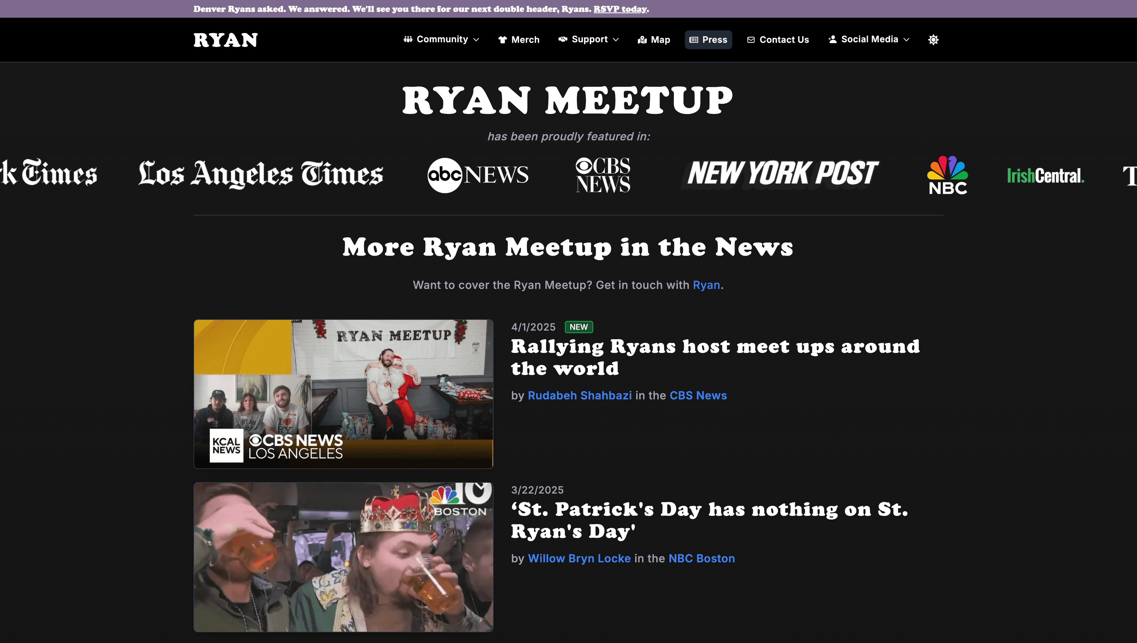 RyanMeetup.com Project